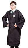 Harry Potter Slytherin School Fancy Robe Cloak Costume And Tie (Size L)