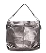 Coach Mirror Silver Pewter Leather Brooke Large Hobo Bag 16618