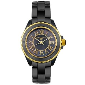 41XwLv9vBHL. SL500 AA300  Swiss Legend Womens 20050 BKBGR Karamica Collection Ceramic Watch