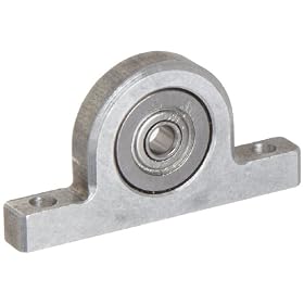 Spyraflo PB0-SR2AZZ 1/8" Inner Diameter, Mounted Miniature Precision Ball Bearing In An Aluminum Housing