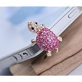 e-zone Dust Plug- Earphone Jack Accessories Crystal Lovely Pink Turtle/ Cell Charms / Ear Jack for Iphone 4 4s / Ipad / Ipod Touch / Samsung Galaxy /LG Other 3.5mm Ear Jack