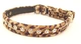 Swarovski Crystal - Leopard Print - Velvet Cat Collar