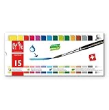 Caran d'Ache Fancolor Pastic Box Tempera Kit (15 Colors)