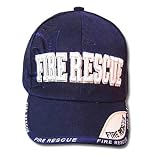 NAVY BLUE FIRE RESCUE YOUTH KIDS BASEBALL CAP HAT SMALL