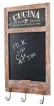 CBK Ltd Wood Cucina Wall Decor with Blackboard in Center, 15-Inch by 29-Inch