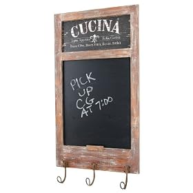 CBK Ltd Wood Cucina Wall Decor with Blackboard in Center, 15-Inch by 29-Inch