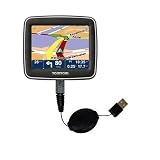 Produkt-Bild: Einziehbares USB Kabel f&uuml;r TomTom Start Europe mit Hot Sync und aufladen Einsatzm&ouml;glichkeiten - von Gomadic mit TipExchange Technology