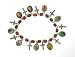 Stretch Wooden Bracelet with Saints Medals and Cross
