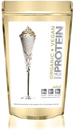 Protein Milkshake Organic Vegan Naked (Unflavored) Protein Powder 30 Servings (2LB)