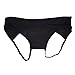 chinatera Women Sexy Lace Open Butt Backless Panties Thongs Lingerie Underwear (Black)