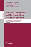 Electronic Government and the Information Systems Perspective: First International Conference, EGOVIS 2010, Bilbao, Spain, August 31 - September2, ... Applications, incl. Internet/Web, and HCI)