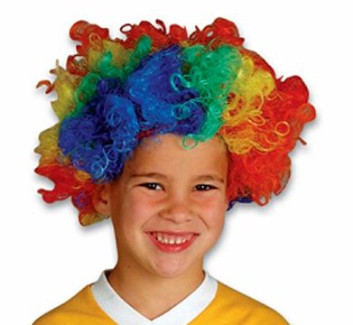 Rainbow Clown Costume Wig