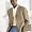 Italian Linen Windowpane Sportcoat Multi 36 Short