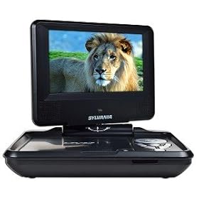 Sylvania SDVD7027, 7-Inch Portable DVD Player with Car Bag Kit, Swivel Screen, USB SD Card Reader (Black) by