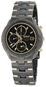 Seiko Men's Alarm Chronograph Black Ion Watch #SNA283