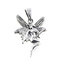 Sterling Silver Cute Fairy or Pixie Charm Pendant
