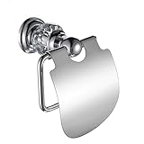 Tophome ペーパーホルダー 紙巻器　バスアクセサリー　豪華　アンティーク風　壁 取付け　 トイレットペーパーホルダー ヨーロッパ調 おしゃれ 重厚感のある 真鍮＆クリスタル　クロム