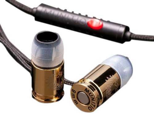  Munitio [M] SITi G Nine Millimeter Earphones with Mic Control - Deep Gold 