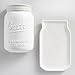 Mason Jar Ceramic Covered Butter Dish with Lid White