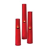 Department 56 Red Crackle Tealite Candleholder St/3