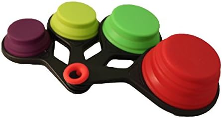 Silicone Collapsible Sleek Measuring 4 Piece Cups Set Kitchen Gadget