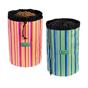 Bright Striped Travel Food Storage Bags - Blue Stripe