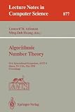 Image of Algorithmic Number Theory: First International Symposium, ANTS-I, Ithaca, NY, USA, May 6 - 9, 1994. Proceedings (Lecture Notes in Computer Science)