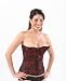Dragon Corset, Black Real Corset with Red Dragons Authentic Corset