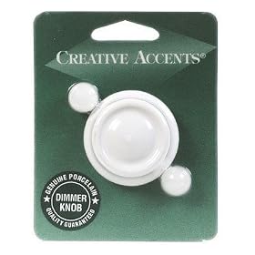 CREATIVE ACCENTS PORCELAIN WHITE DIMMER KNOB by Creative Accents