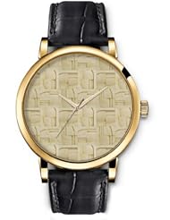 SPRAWL Aanalog Fashion Series Gold Ladies Watches of Genuine Black Leather Strap,Unique Wrist Watch for Women Girls Designed with Full gray background tiles