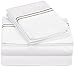 Amazon Brand – Pinzon 400-Thread-Count Hotel Stitch Sheet Set - Queen, Silver Grey Stripes