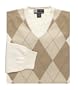 David Leadbetter Argyle V-Neck Sweater
