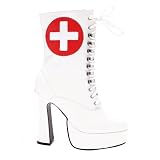 White Nurse Boots Costume Adult