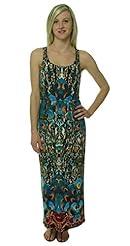 Polyester/Spandex Scoop Neck Ankle Length Sleeveless Maxi Dress 