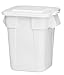 Rubbermaid Commercial Products BRUTE Square Bin Storage Container without Lid, 40-Gallon, White (FG353600WHT)
