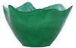 Colorful Recycled Art Glass Emerald Green Large Bowl 11.5"D