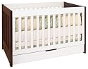 Baby Miro Mercer Convertible Crib in Two Tone Espresso and White