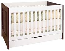 Baby Miro Mercer Convertible Crib in Two Tone Espresso and White