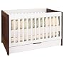 Baby Miro Mercer Convertible Crib in Two Tone Espresso and White