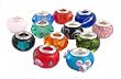 Pandora Style Twelve (12) Piece Charm Bead Set (Z190) with Murano Style, Lampwork Style and Faceted Glass Style Beads - Fits Pandora, Troll, Biagi and Charmilia - Exact Assortment as Shown