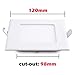 Lemonbest Soft white 6W Dimmable LED Panel Light Square Recessed Downlight Warm White + LED Driver