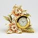 Beautiful Dresser Clock with Flowers & Jeweles by Ashleigh Manor
