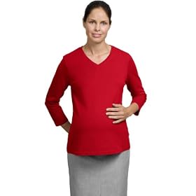 Maternity 3/4 Sleeve V-Neck Tee Shirt
