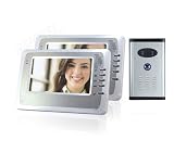 2-Wire Video Intercom with One Camera and Two 7