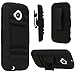 Moto e 2nd Gen Case, Moto e 2nd Gen Holster Case, SGM (TM) Hybrid Heavy Duty Rugged Dual Layer Armor Defender Case with Kickstand + Belt Clip Holster For Moto E 2nd Gen (Black)