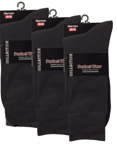 3 Paar schwarze Herrensocken ,,Business