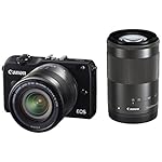 Canon ミラーレス一眼カメラ EOS M2 ダブルズームキット (ブラック) EF-M18-55mm F3.5-5.6 IS STM EF-M55-200mm F4.5-6.3 IS STM付属 EOSM2BK-WZOOMKIT