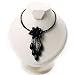 Black Beaded Floral Choker