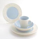 16 Piece Dotty Blue Dinner Set