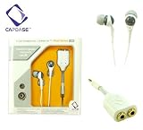 (CAPDASE) iPod In-Ear Headphones & Splitter Set (White)